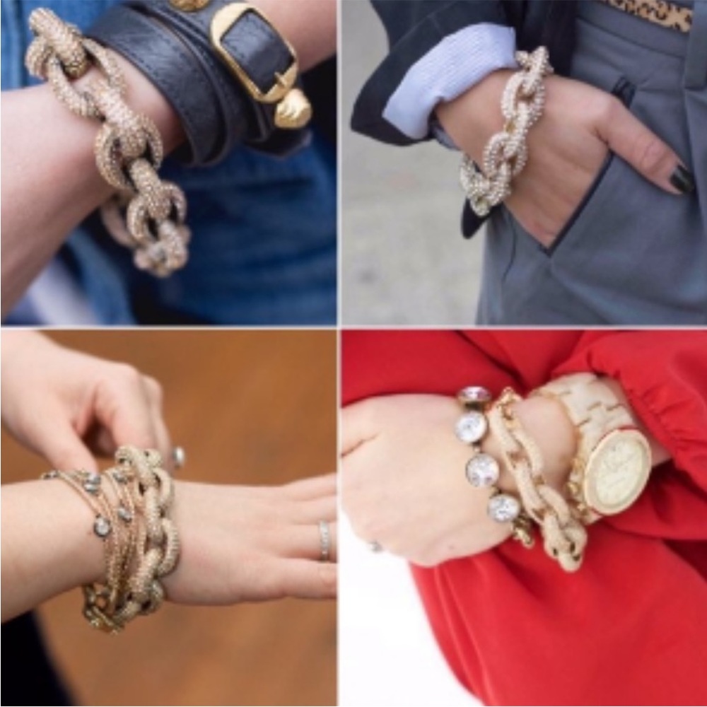 J.Crew Classic Pave Chain Link Bracelet - Picture 6 of 7